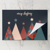 メリークリスマス抽象芸術クリスマスツリー ペーパーパッド (折り畳み)