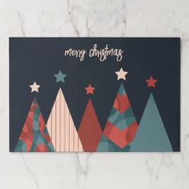 メリークリスマス抽象芸術クリスマスツリー ペーパーパッド