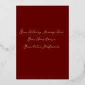 メリークリスマス抽象芸術ツリーテーマイラストレーション 箔シーズンカード (裏面)