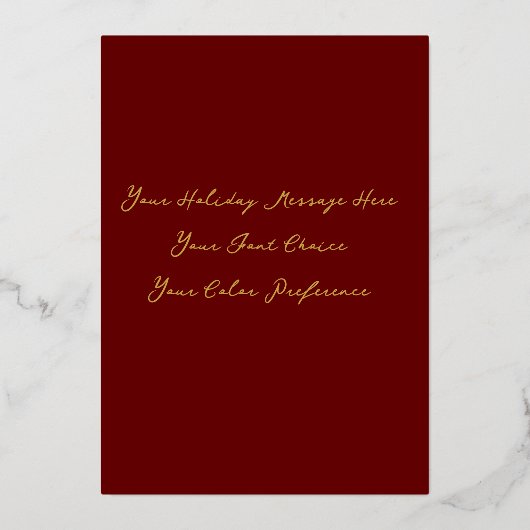 メリークリスマス抽象芸術ツリーテーマイラストレーション 箔シーズンカード (裏面)