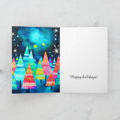 メリークリスマス抽象芸術ツリー カード (内部)