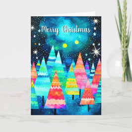 メリークリスマス抽象芸術ツリー カード
