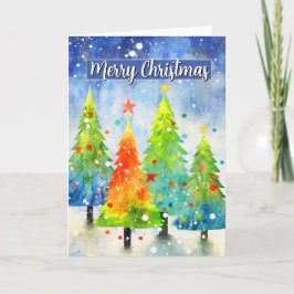 メリークリスマス抽象芸術ツリー カード