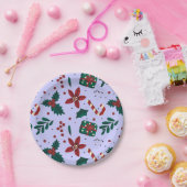メリークリスマス抽象芸術パターン ペーパープレート (パーティー)