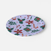 メリークリスマス抽象芸術パターン ペーパープレート (アングル)