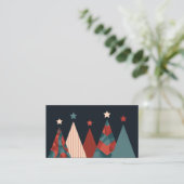 メリークリスマス抽象芸術松クリスマスツリーデザイン 名刺 (スタンド正面)