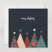 メリークリスマス抽象芸術松クリスマスツリー カード (正面)