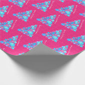 メリークリスマス抽象芸術紫色の大きな木 ラッピングペーパー (角)