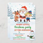 メリークリスマス招待クリスマスパーティー招待状 招待状 (正面/裏面)