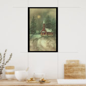 メリークリスマス教会のポスター ポスター (キッチン)