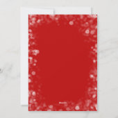 メリークリスマス数々のコラージュ写真レッド シーズンカード (裏面)