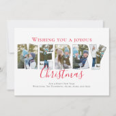 メリークリスマス数々のフォトコラージュタイポグラフィ シーズンカード (正面)