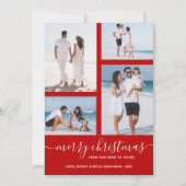 メリークリスマス数々のフォトスカーレット シーズンカード (正面)