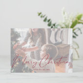 メリークリスマス数々の写真ミニマリストカード (スタンド正面)