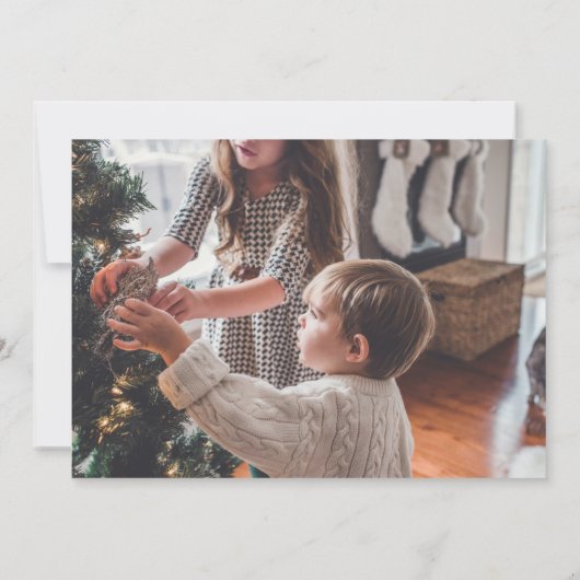 メリークリスマス数々の写真ミニマリストカード (裏面)