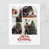 メリークリスマス数々の写真家族 シーズンポストカード (正面)