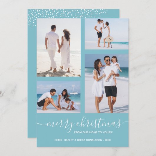 メリークリスマス数々の写真 シーズンカード (正面/裏面)
