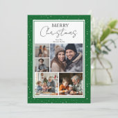 メリークリスマス数々の家族の写真 シーズンカード (スタンド正面)