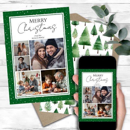 メリークリスマス数々の家族の写真 シーズンカード