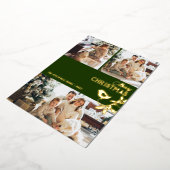 メリークリスマス数々の家族 – 写真金ゴールド 箔シーズンカード (回転した状態)