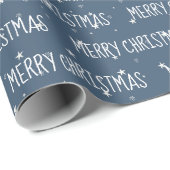 メリークリスマス文字オンスターズ ラッピングペーパー (ロールコーナー)