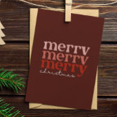 メリークリスマス文字グリーティングレッド シーズンカード