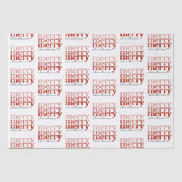 メリークリスマス文字グリーティング赤と白 薄葉紙