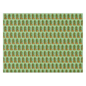 メリークリスマス文字タイポグラフィと鐘 テーブルクロス (正面(横))