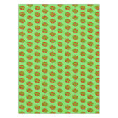 メリークリスマス文字タイポグラフィレッドグリーン&ツリー テーブルクロス (正面)