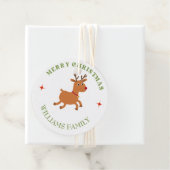 メリークリスマス文字トナカイ白 フェイバータグ (インサイチュ)