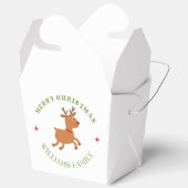 メリークリスマス文字トナカイ白 フェイバーボックス (見開き)