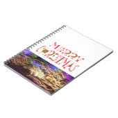 メリークリスマス文字パターンデザイン:フェスティバルアート ノートブック (左側)