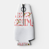 メリークリスマス文字パターンデザイン:フェスティバルアート ボトルクーラー (裏面)