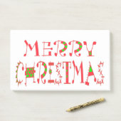 メリークリスマス文字パターンデザイン:フェスティバルアート ポストイット (デスク)