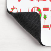 メリークリスマス文字パターンデザイン:フェスティバルアート マウスパッド (コーナー)