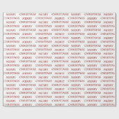 メリークリスマス文字パターン ラッピングペーパー (フラット)