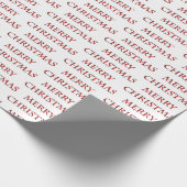 メリークリスマス文字パターン ラッピングペーパー (角)