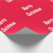 メリークリスマス文字ヴィンテージエレガントレッドテンプレート ラッピングペーパー (角)