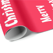 メリークリスマス文字ヴィンテージエレガントレッドテンプレート ラッピングペーパー (ロールコーナー)