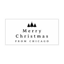 メリークリスマス文字自己インキングのゴムスタンプ セルフインキングスタンプ