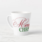 メリークリスマス文字 カフェラテマグ (左アングル)