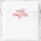 メリークリスマス文字 ラウンドシール (バッグ)