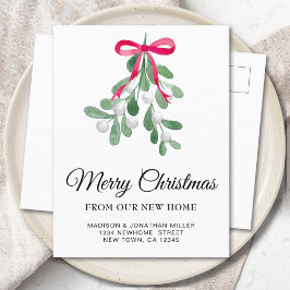 メリークリスマス新住宅引越し案内 案内ポストカード