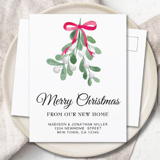 メリークリスマス新住宅引越し案内 案内ポストカード