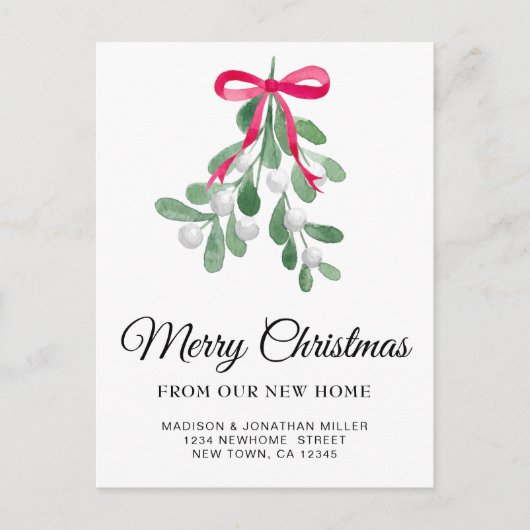 メリークリスマス新住宅引越し案内 案内ポストカード (正面)