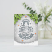 メリークリスマス新年が白木素朴を願う シーズンポストカード (スタンド正面)