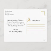 メリークリスマス新年が白木素朴を願う シーズンポストカード (裏面)