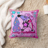 メリークリスマス新年のシンボルマウスかわいい クッション (ブランケット)