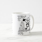 メリークリスマス新年のシンボルマウスかわいい コーヒーマグカップ (正面右)