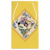 メリークリスマス新年のシンボルマウスかわいい スモールペーパーバッグ (裏面)